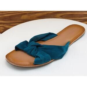 Old Navy Size 10 Sandal Slide‎ Green Fabric Women M
